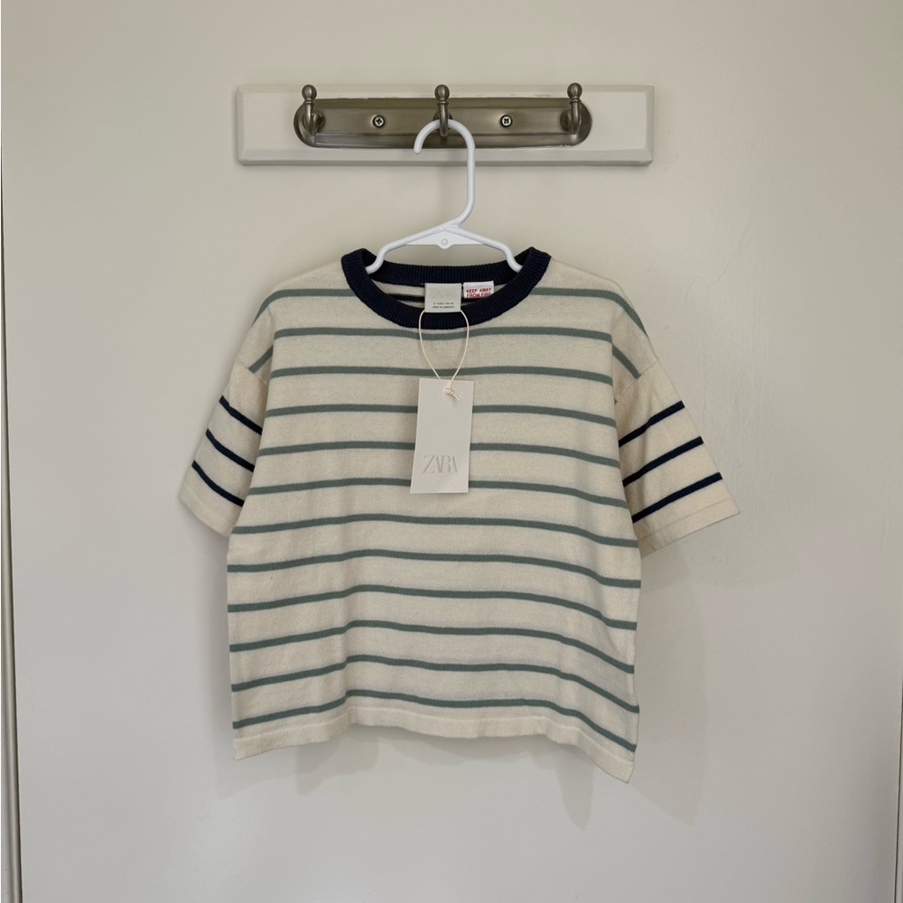 NWT Zara Knit Striped Tee 5 Years